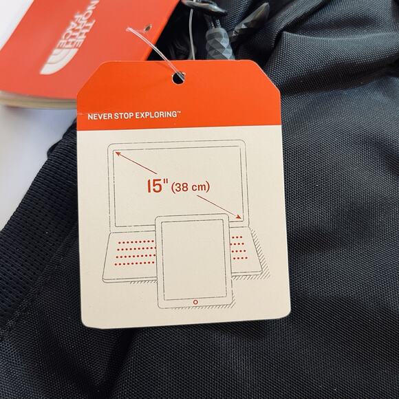 The North Face Black Backpack with Orange Accents - Picture 15 of 15